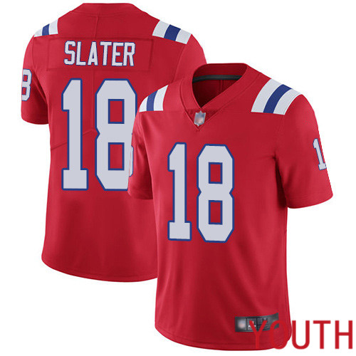 New England Patriots Football #18 Vapor Limited Red Youth Matthew Slater Alternate NFL Jersey->women nfl jersey->Women Jersey